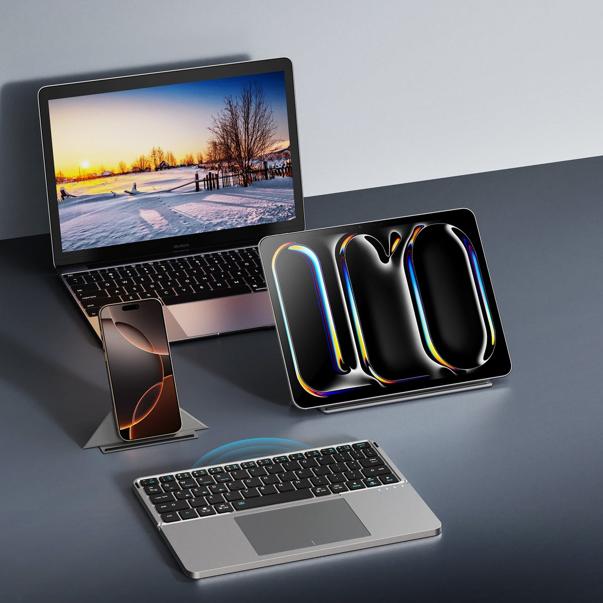 Folding Touchpad Keyboard · Silver