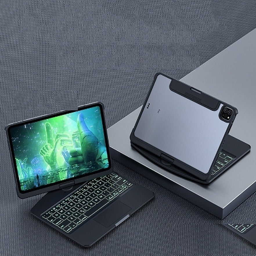 Midnight Black 360 swivel keyboard case for iPad