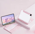 Blush Pink 360 swivel keyboard case for iPad