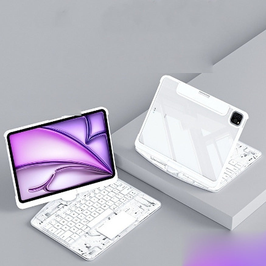 Transparent Ice 360 swivel keyboard case for iPad
